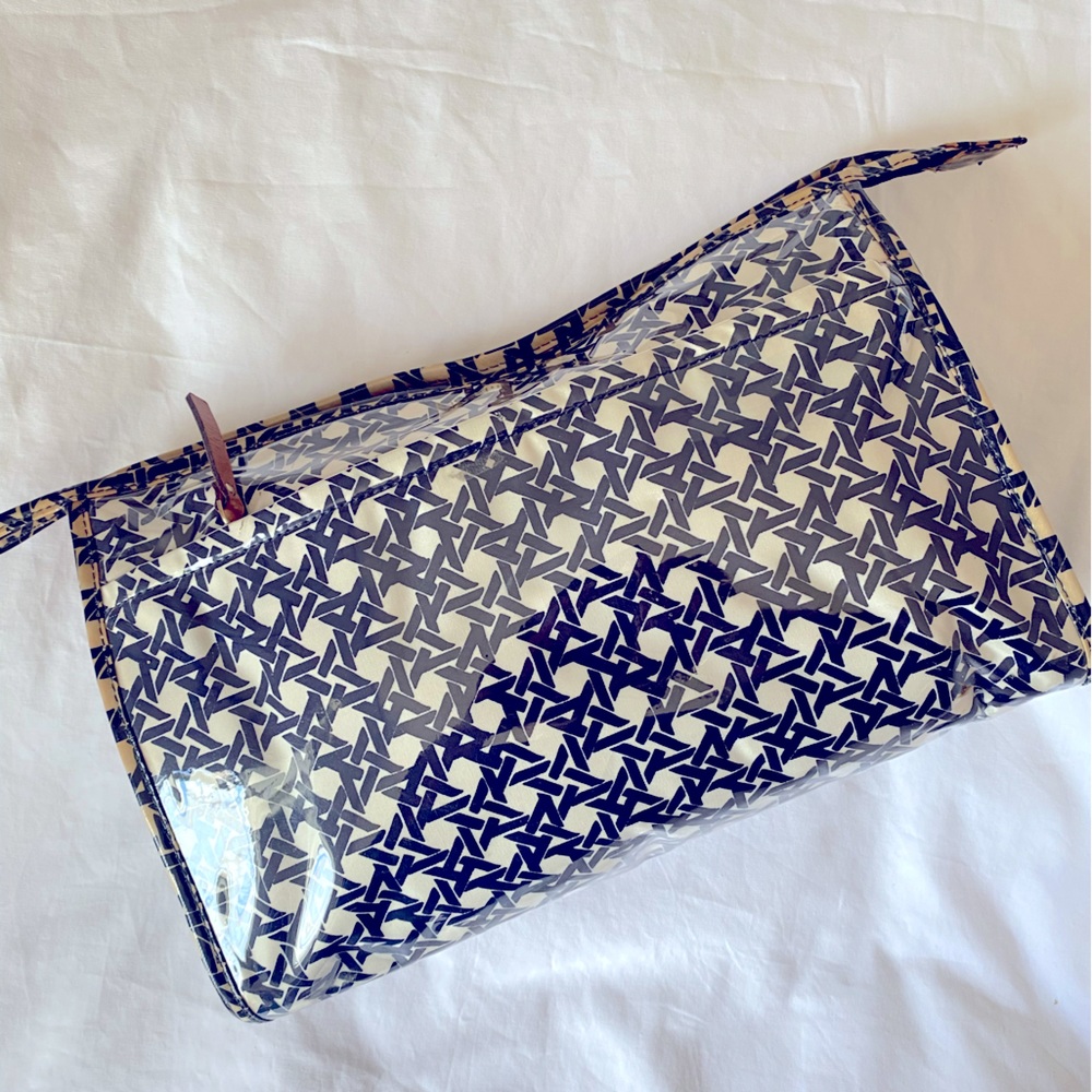 Kate spade blue and white toiletry bag